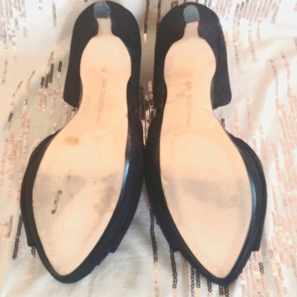 ZARA ....SEXY BLK SUEDE HEELS - Picture 4 of 4